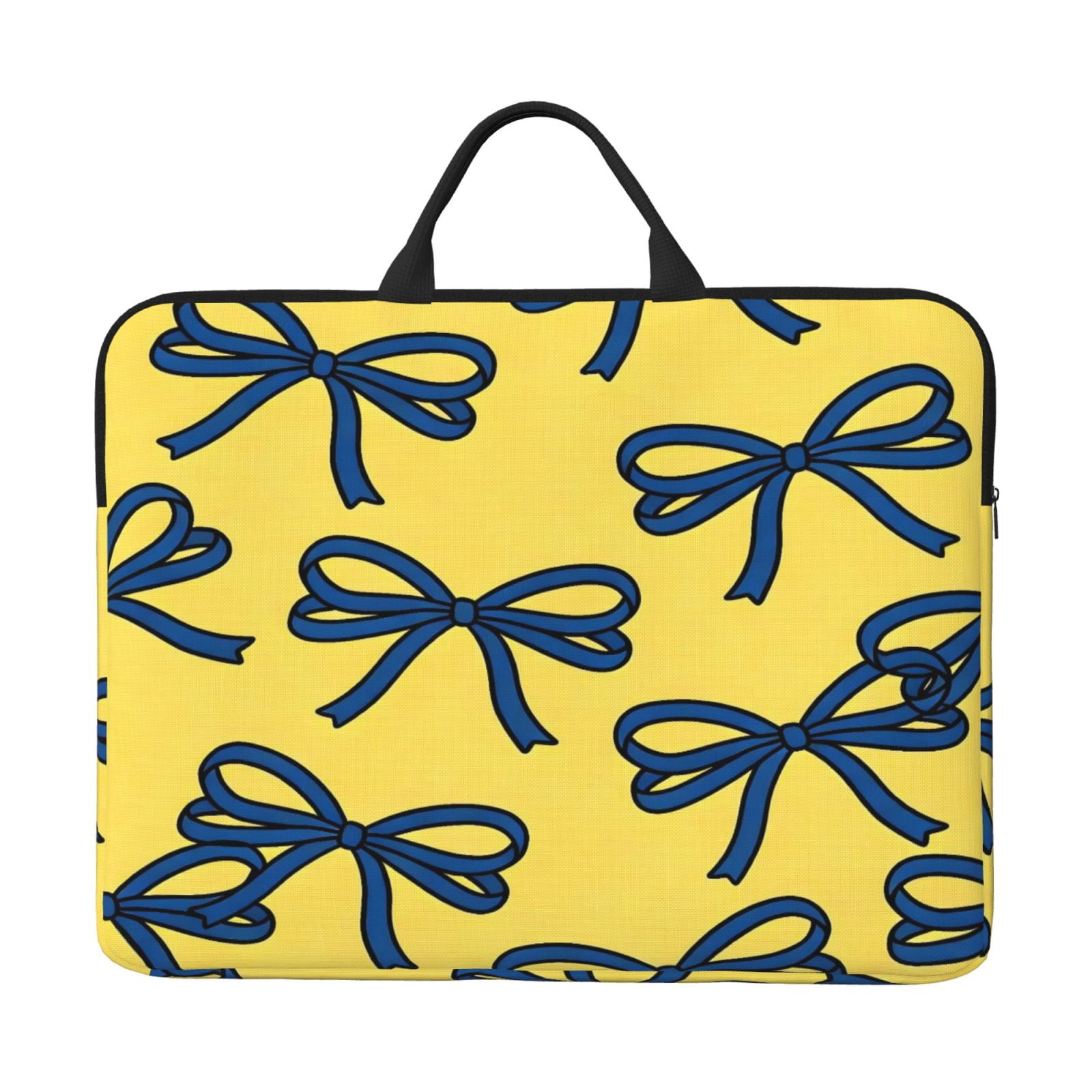 Laptop Sleeve Bag For Women Men 14inch Waterproof Durable Protective Computer Carrying Cover Handle Laptop Case Bag Dark Blue Bows