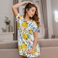 thumbnail image 3 of Naloa Ducks and Anchors Print Women Nightgowns,Womens Loungewear,Short Sleeve Sleepwear,Comfy Ladies Nightdress, 3 of 6