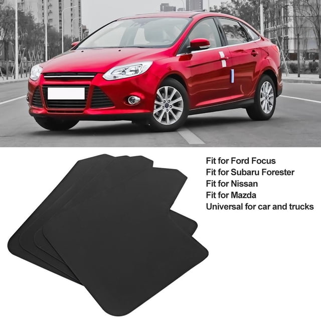 Hilitand Garde-Boue de Roue, Garde-Éclaboussures de Voiture, 4 Pcs Garde-Boue Universel avec Rabats pour Forestier MF12-BA-BLK