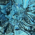 thumbnail image 1 of Ahgly Company Indoor Square Oriental Light Blue Industrial Area Rugs, 3' Square, 1 of 4