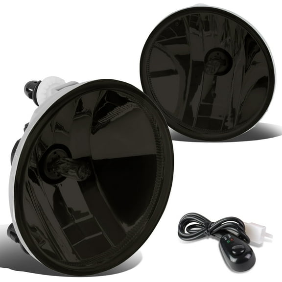 DNA Motoring for 15-19 Silverado Colorado Sierra Canyon Smoked Lens Fog Light Lamps W/Switch
