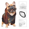 thumbnail image 3 of Fotbe Red And Gray Flame Fox Sudadera con Estampado para Perros Pequeños – Suéter con Capucha para Mascotas, Tela Suave de Forro Polar con Bolsillo-Large, 3 of 7