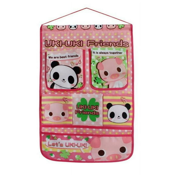 BN-WH014 Panda andPig Pink/Wall Hanging/ Wall Baskets / Hanging Baskets/ Wall Organizers