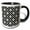 Black/White, variant on 3drose, Aztec Block Pattern in Black and Cream Color., 11oz Two-tone Green Mug