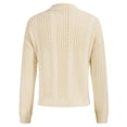 thumbnail image 4 of GK Open Front Loose Outwear Coats Cable Knit Cardigan Sweaters Long Sleeve Beige, 4 of 9