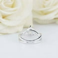 thumbnail image 6 of HeartsAndYou 1ct Princess Cut Moissanite Engagement Ring for Women Twist Infinity Shank 18k White Gold Over Silver, 6 of 9
