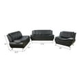 thumbnail image 2 of PonLiving Furniture 3 Piece Faux Leather Contemporary Living Room Sofa, Loveseat, Chair Set. Black, 2 of 6