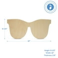 thumbnail image 3 of Unfinished Wooden Sunglasses Cutout, 12", Pack of 50 Wooden Shapes for Crafts and Summer & Beach Decor and Crafting, by Woodpeckers, 3 of 8