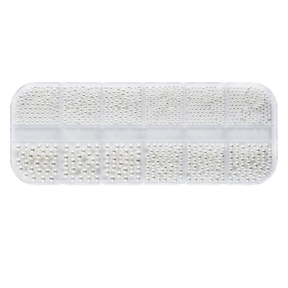 Nail Accessories NailArt Decorations Pearl Size Mixed Highlights Fulls Semicircle Flat Bottom Nail Pearls for Stunning Nail Designs and