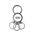 thumbnail image 1 of Porte-clés en Acier Inoxydable expression festival Visage Adorable, 1 of 3