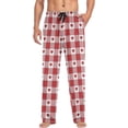 thumbnail image 4 of HPINK-T Red Heart Plaid Checkered Men's Sleep Pajama Pants Sleep Bottoms Pj Lounge Pant Sleepwear, 4 of 7