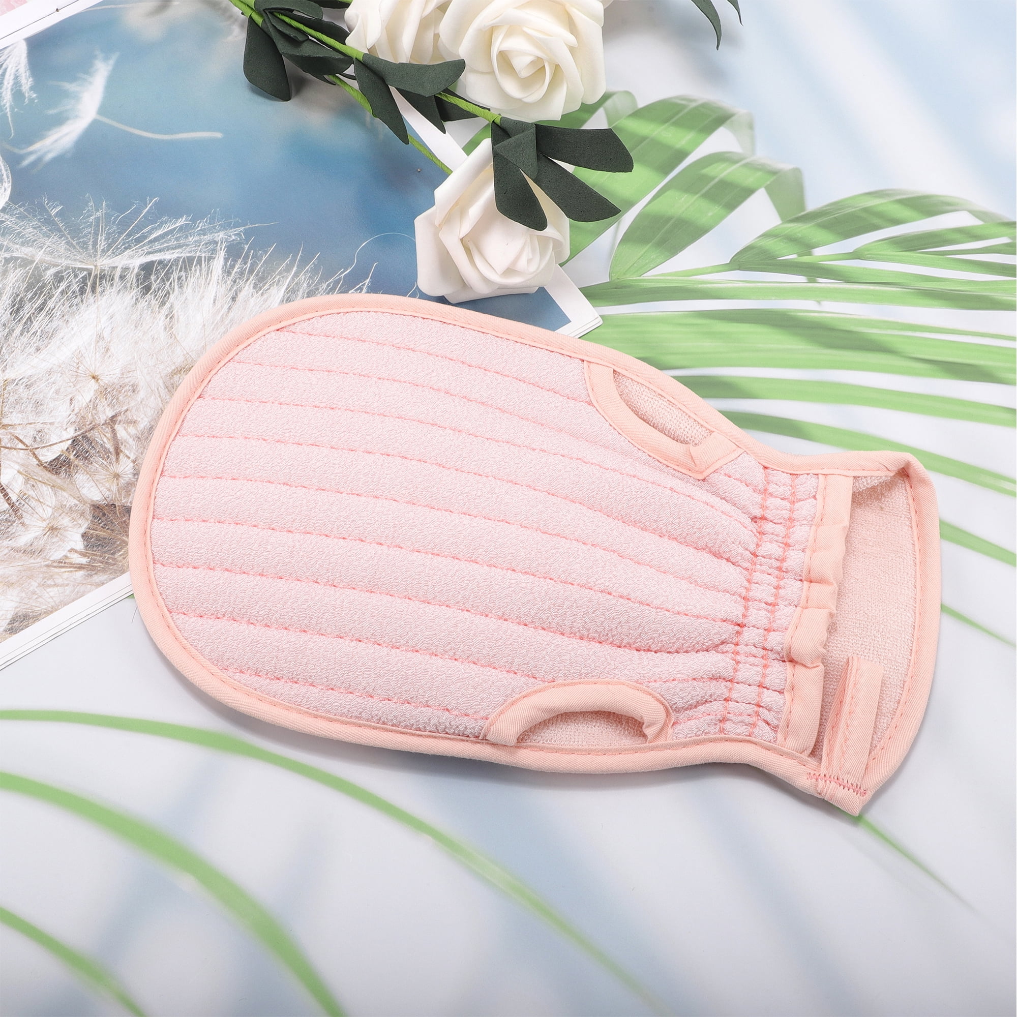 Unique Bargains Double-sided Bath Towel for Bathroom 5.51"x9.06" 1 Pc Pink