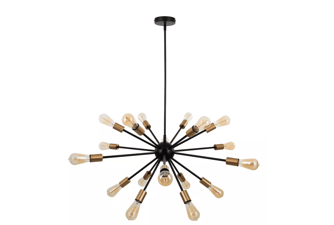 18Light Black Sputnik Chandelier Ceiling Light