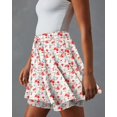 thumbnail image 3 of Pantalones cortos Onlypuff Flowy Chiffon con volantes rojos para mujer, 3 of 5