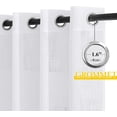 thumbnail image 2 of White Sheer Linen Curtains 84 Inches Long for Windows, Grommet Top Semi Sheer Vertical Drapes Home Decor Privacy with Light Filtering for Bedroom/Living Room/Sliding Door, 52 inch Wide, 2 PCs, 2 of 5