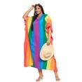 thumbnail image 1 of Oussum Multicolore Arc-en-Ciel Grande Taille Polyester Longues Robes Caftan pour Femmes, 1 of 7