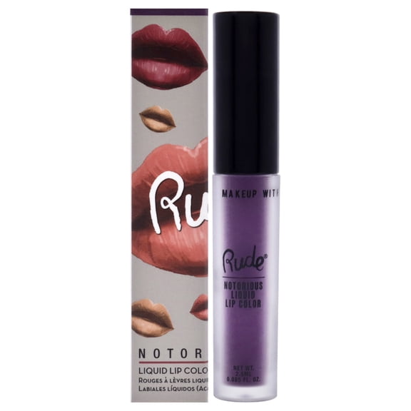 Rude Cosmetics Notorious Rich Long Liquid Lip Color - Madly Mental , 0.1 oz Lipstick