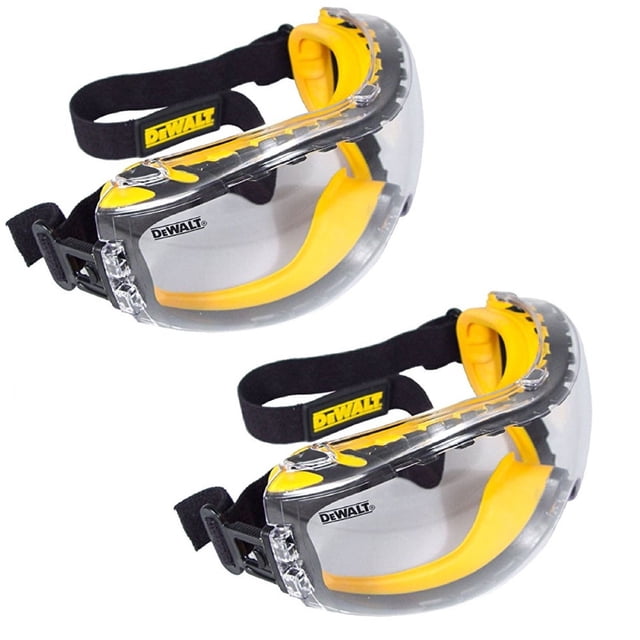 Gafas de seguridad DEWALT DPG82-11, corrector transparente antivaho (paquete de 2)