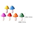 thumbnail image 2 of Masteelf Adorable Mini Mushroom Ornaments for Decoration Made of Composite Material Assorted Color 12pcs, 2 of 8