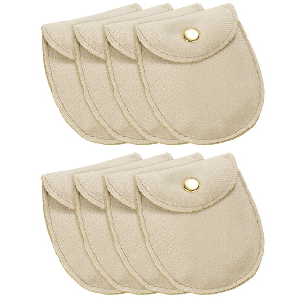 8 Pcs 7.5 x 11.5 cm Bolsas de regalo de joyería de terciopelo con botón a presión para anillos, collares y pulseras (Multicolor)