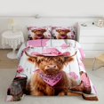 thumbnail image 2 of Homewish Kawaii Rustic Cow Queen Comforter Set, Western Cowgirl Cowboy Bedding Sets, Farmhouse Cabin Reversible Bedding Comforter Set, Super Cozy Room Decor, 3-Piece, 2 of 8