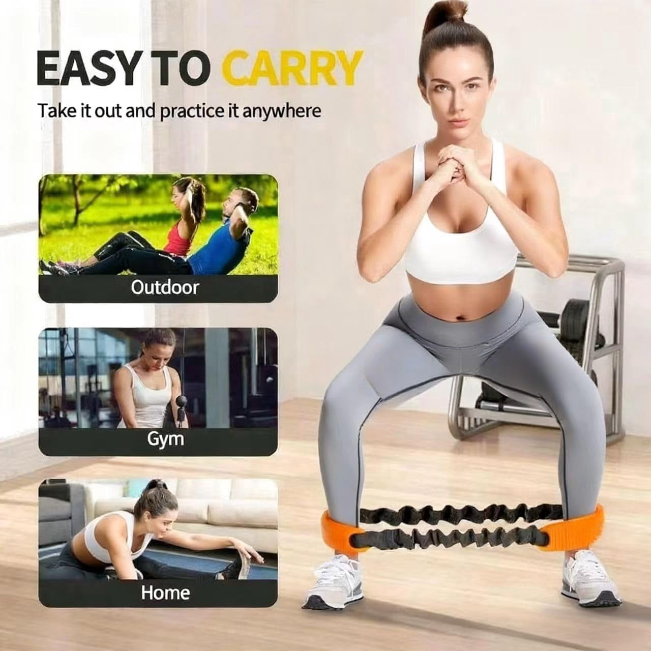JJEAN-Hip & Core System, Resistance Loop to Stretch, Core Fitness Glute Workout Bands,Working for Home Gym Outdoor,Gift for Fitness Enthusiasts
