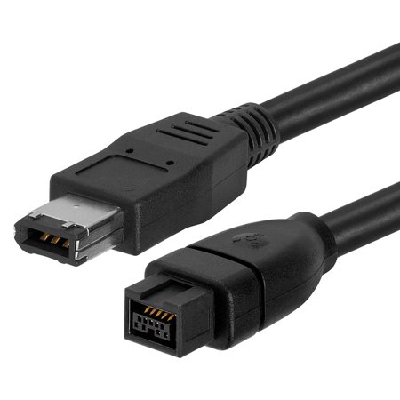 - Cmple - 9 PIN/ 6PIN BILINGUAL FireWire 800 - FireWire 400 Cable - 3FT, Black