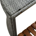thumbnail image 4 of vidaXL Spa Surround Grey PE rattan, powder-coated steel, solid acacia wood, 4 of 5
