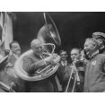 thumbnail image 2 of Republican Presidential Nominee Warren Harding Encircled By A Sousaphone. August 1920. This Created An Amusing Image For, 2 of 2