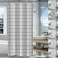 thumbnail image 4 of Estbridge Rideaux de Douche Modernes pour Salle de Bain 32”x70” Rideau de Douche en PEVA Imperméable 1 Pce avec 6 Crochets Rideau Imprimé Coloré et Blanc, 4 of 4