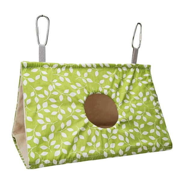 Bird House Nest, Portable Shed Hut Cage Sleeping Bed Summer Birds Cave, Hanging Green