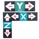 thumbnail image 1 of 1 set of plastic sticker labels, XYZ marker instruction for engraving machine, 1 of 1