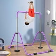 thumbnail image 2 of MOPHOTO Expandable Gymnastics Bars, Adjustable Height Gymnastic Horizontal Bars, Junior Training Kip Bar Gymnastics Equipment for Home, Folding Training Monkey Bars for Kid, Child, Girls, Boys, 2 of 7