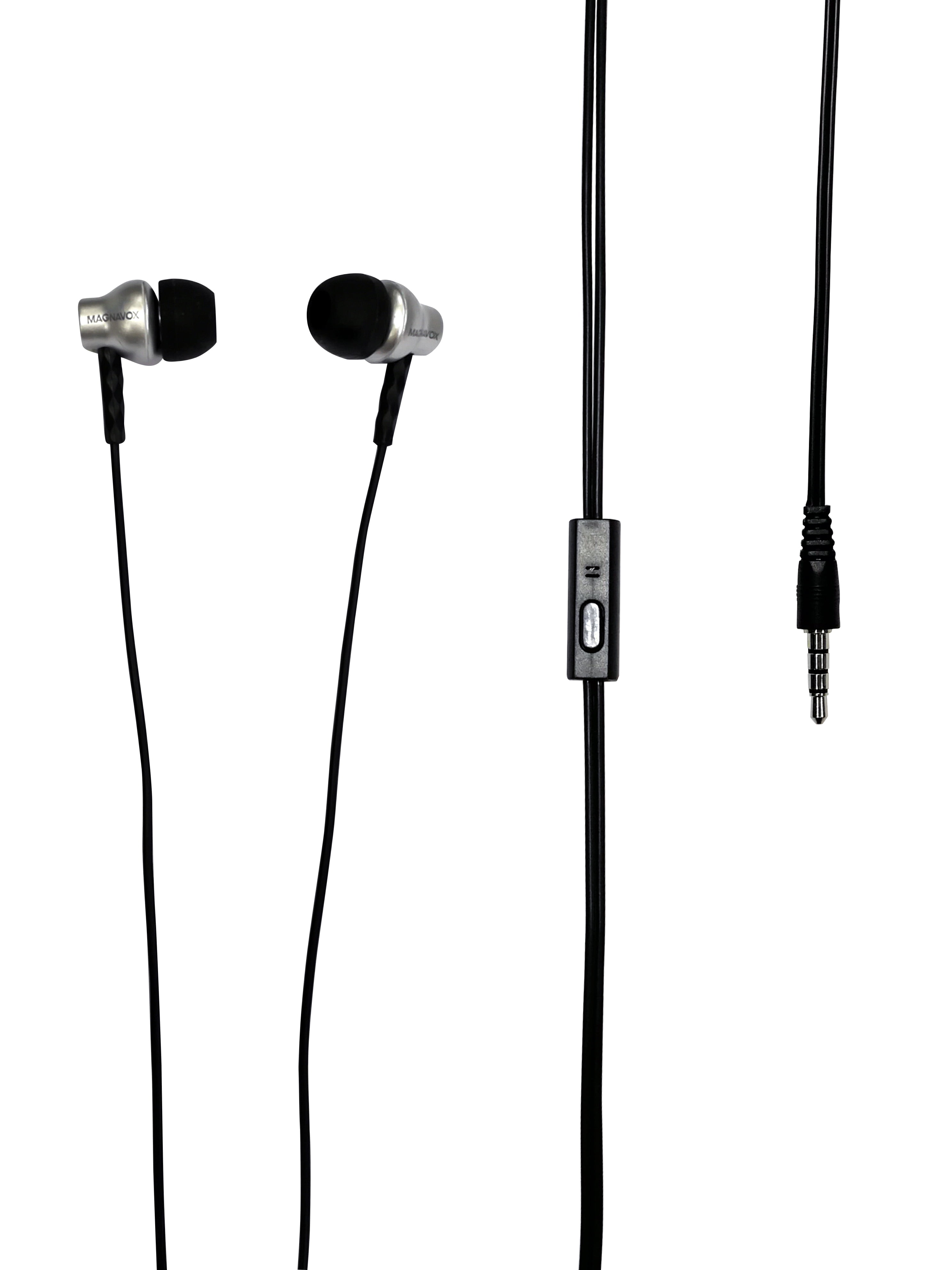 Magnavox Space Gray InEar Silicon Earbuds with Microphone MPH4851SG