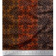 thumbnail image 1 of Soimoi Modal Satin Fabric Stripe & Moroccan Damask Print Sewing Fabric Yard 42 Inch Wide, 1 of 1