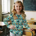 thumbnail image 4 of Psesaysky 2 Pack Rooster Floral Girls Long Sleeve Shirts Soft Lightweight Crewneck 11-12 Years Girls' Basic Long-Sleeve T-Shirts Toddlers' Winter Tees, 4 of 6