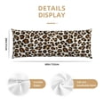 thumbnail image 2 of Body Pillow Cover - Soft Body Pillow Pillowcase, Leopard fashion texture Breathable Long Body Pillow Case Cover with Invisible Zipper 20x60in, 2 of 5