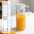 thumbnail image 1 of YYV Heat-Resistant Borosilicate Glass Water Pitcher with Lid 1.1L Large Capacity for Hot and Cold Drinks Iced Tea Lemonade Coffee Durable Tempered Glass Jug for Home Kitchen Use, 1 of 7