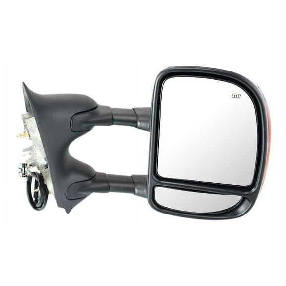 MIRROR Compatible For 1999-2007 Ford F-250 Super Duty F-350 Right Passenger Towing Heated Power Glass In-housing Signal Light Chrome