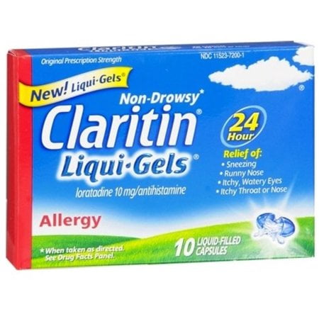 CLARITIN 24 Hour Allergy Liqui-Gels 10 ea (Pack of 3)