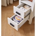 thumbnail image 5 of Side Table with Charging Station, Narrow End Table with USB Ports and Outlets and 2 Drawers,Small Wood Bedside Table for LivingRoom,Bedroom, 5 of 7