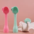 thumbnail image 6 of Biplut 1 Set Facial Washing Brush Skin-friendly Portable Easy to Use Double-sided Face Care Clean Facial Silicone Brush for Women (Pink White Type 2), 6 of 13