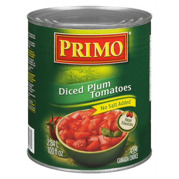 Primo Diced Plum Tomatoes Large Bulk Size 2.84L/100oz