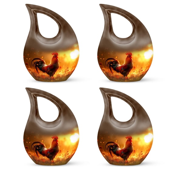 Chicken Urn - Urn For Ashes Adult Male - Cremation Urns For Human Ashes Adult - Memorial Urns For Human Ashes - Human Ashes Keepsake - Small urns for human ashes adult (Size - 4inch, 4Pcs)