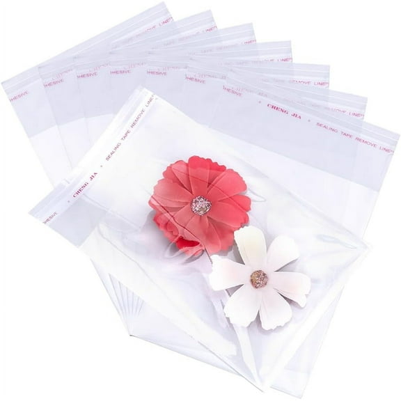 400Pcs 5.5 x 3.5 Inch Clear Cellophane Bags Self Sealing Cookie Bag OPP Cello Resealable Food Individual Treat Pouches DIY