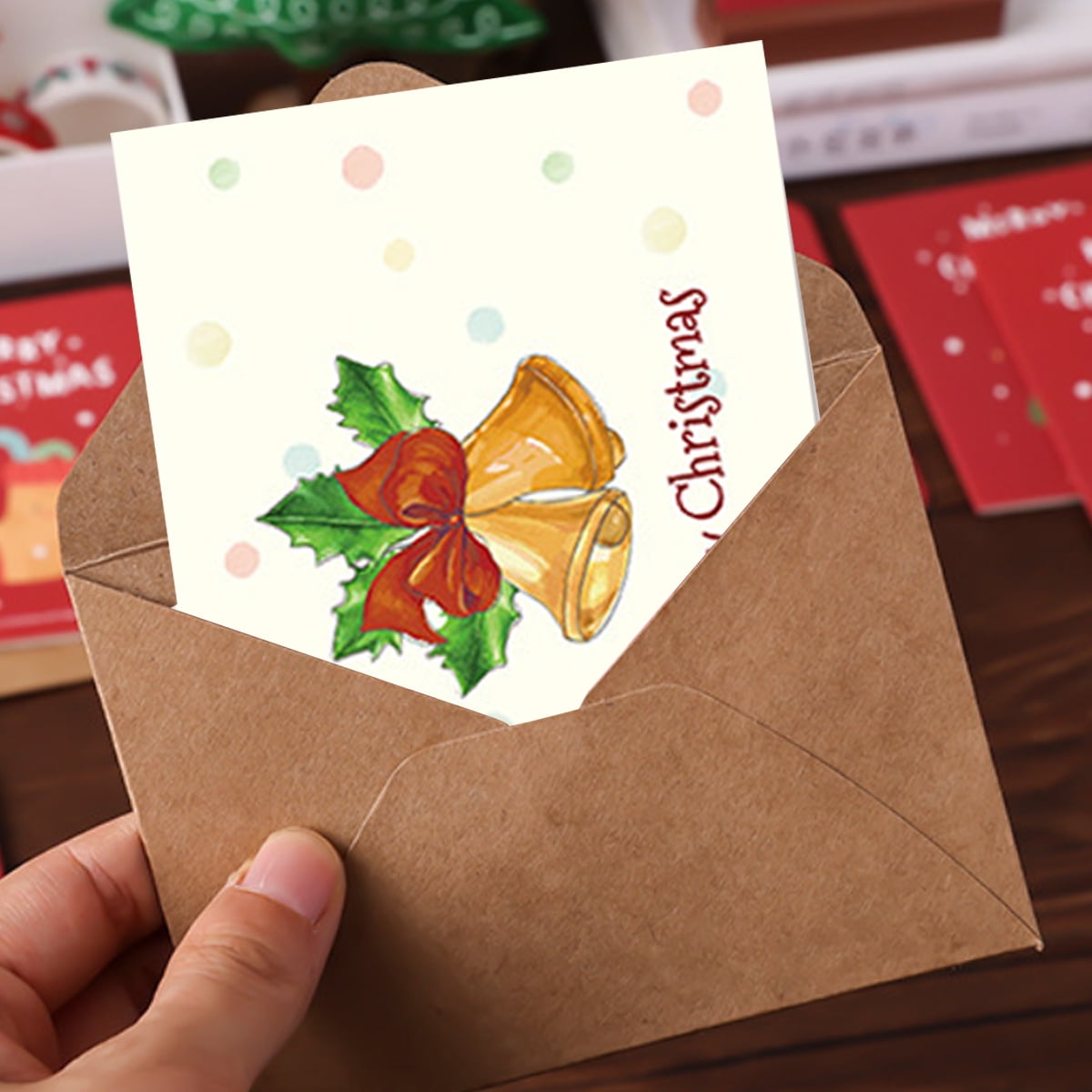 Carte De Noel Avec Enveloppe Lot 50 Cartes De Noël De Luxe - Carte