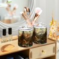 thumbnail image 3 of Yayeee 2 Pack Qtip Holder Bathroom Cotton Swab Canister with Lid Clear Dispenser Set, Snow Mountains, 3 of 6