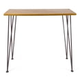 thumbnail image 2 of Acacia Wood Bar Table with Rustic Iron Frame / Durable for Outdoor Use, 2 of 5