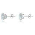 thumbnail image 2 of AVORA 925 Sterling Silver 8mm Round Simulated Diamond CZ Stud Earrings, 2 of 6