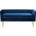 thumbnail image 5 of Meridian Furniture Audrey Navy Velvet Bench, 5 of 6